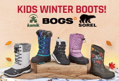 JUST IN! Kids Winter boots - Sorel, BOGS & more. Plus new fall arrivals for ALL!