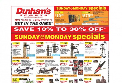 Dunham's Sports Weekly Ad Flyer September 26 to October 1