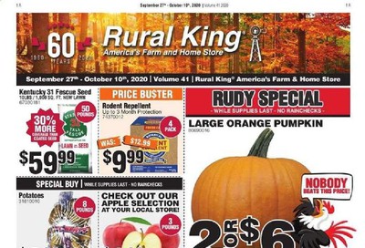 Rural King Weekly Ad Flyer September 27 to October 3