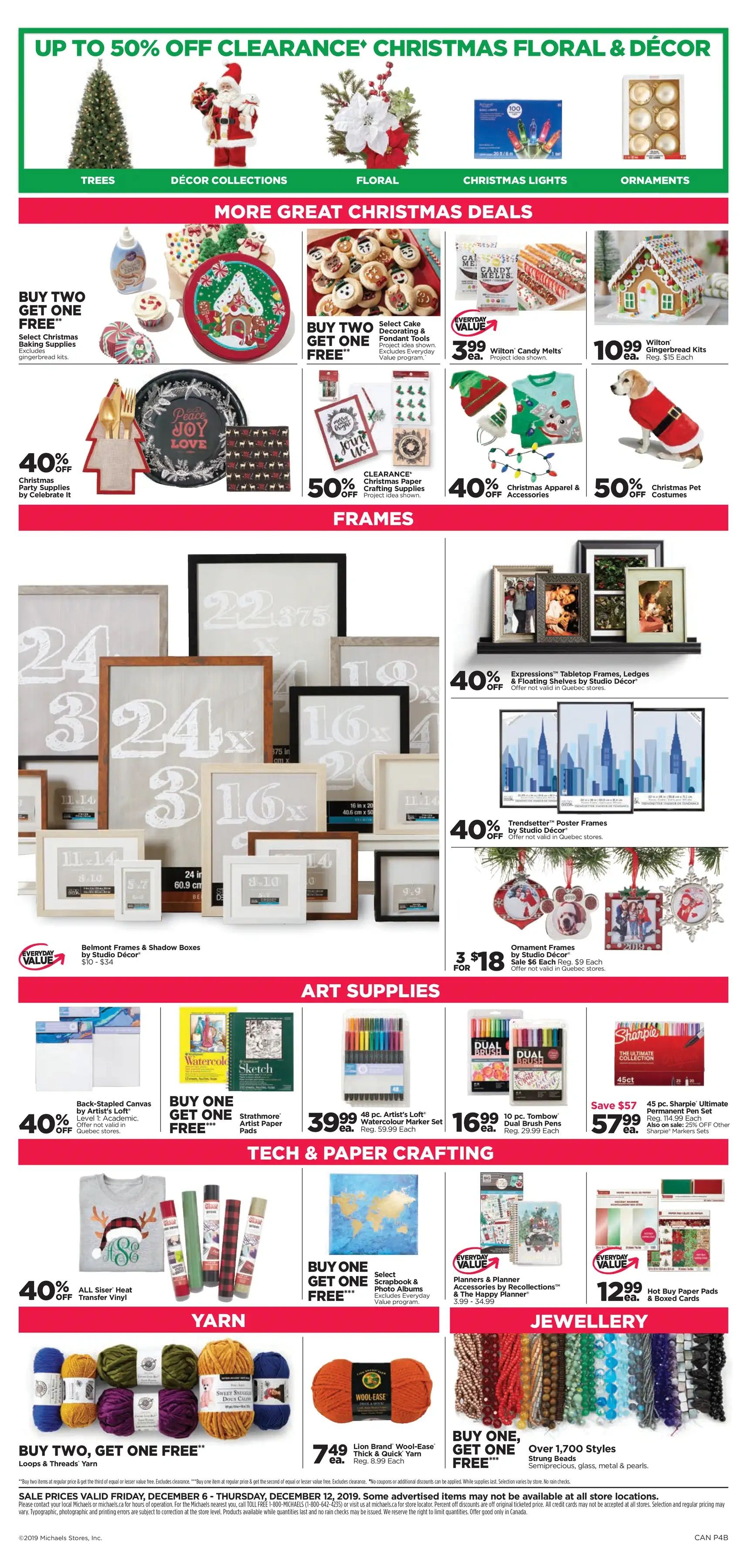 Michael's Flyer December 6 to 12