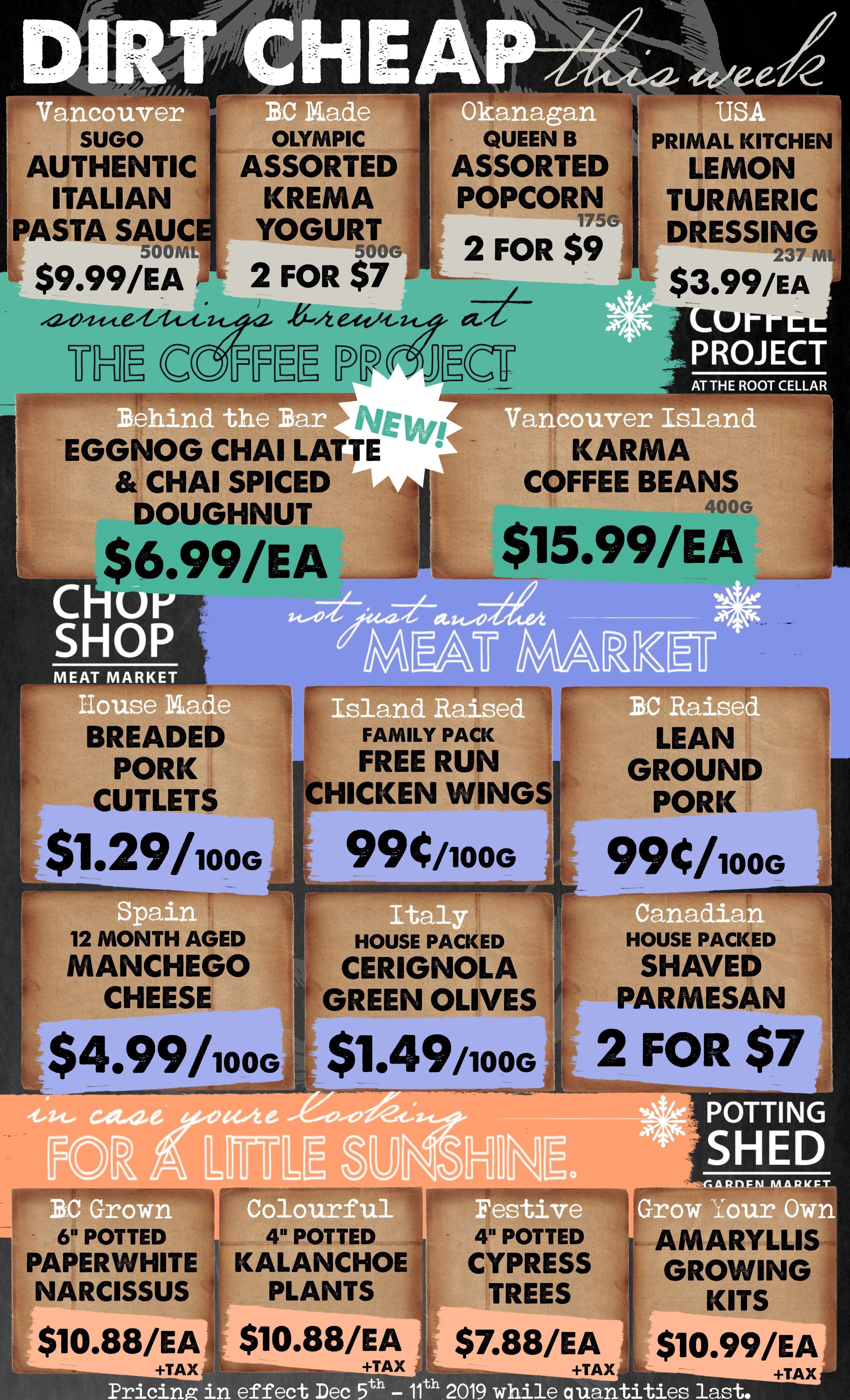 The Root Cellar Flyer December 5 to 11