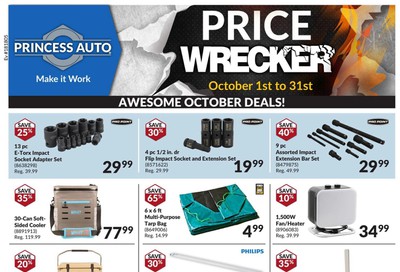 Princess Auto Price Wrecker Flyer October 1 to 31