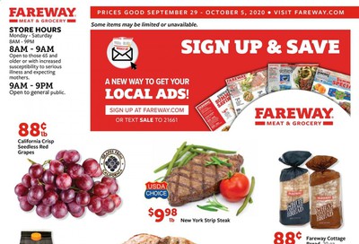 Fareway Weekly Ad Flyer September 29 to October 5
