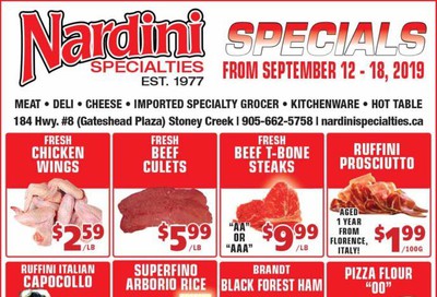 Nardini Specialties Flyer September 12 to 18