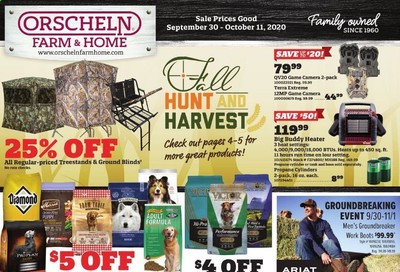 Orscheln Farm and Home Weekly Ad Flyer September 30 to October 11