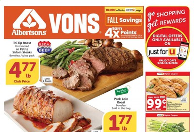 Vons Weekly Ad Flyer September 30 to October 6