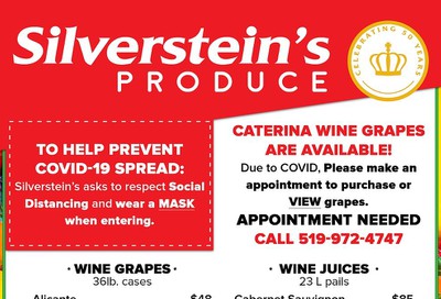 Silverstein's Produce Flyer September 29 to October 3