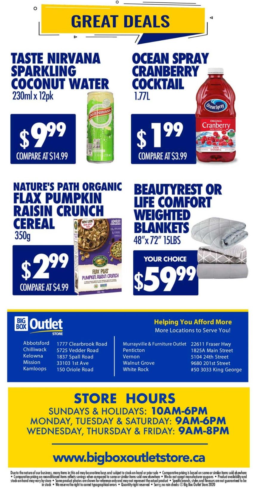 Big Box Outlet Store Flyer September 30 to October 8