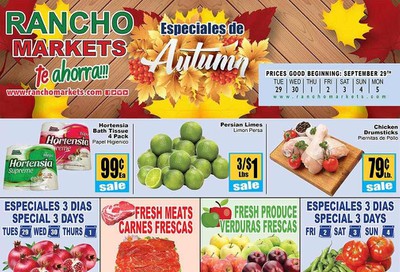 Rancho Markets Weekly Ad Flyer September 29 to October 5