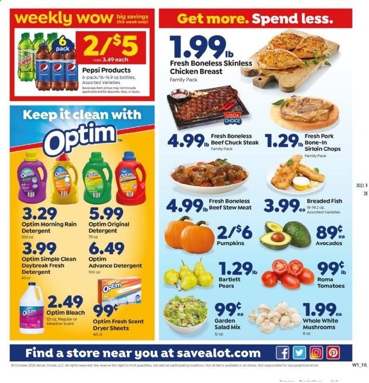 Save a Lot Weekly Ad Flyer September 30 to October 6
