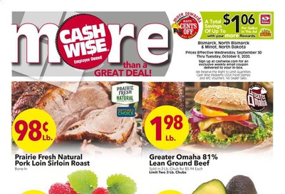 Cash Wise (MN, ND) Weekly Ad Flyer September 30 to October 6