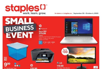 Staples Flyer September 30 to October 6