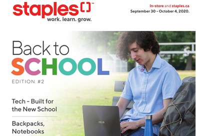 Staples Back to School Flyer Edition # 2 September 30 to October 4