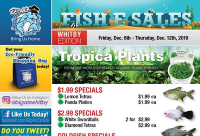 Big Al's (Whitby) Weekly Specials December 6 to 12