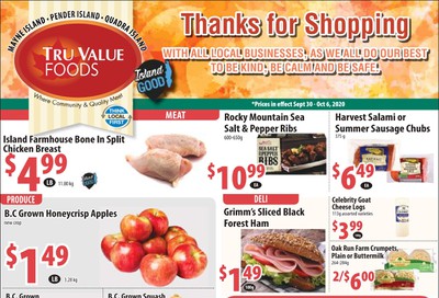 Tru Value Foods Flyer September 30 to October 6