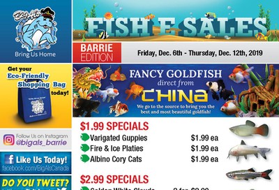 Big Al's (Barrie) Weekly Specials December 6 to 12