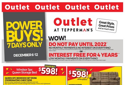 Outlet at Tepperman's Flyer December 6 to 12