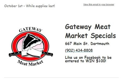 Gateway Meat Market Flyer October 1 to 7