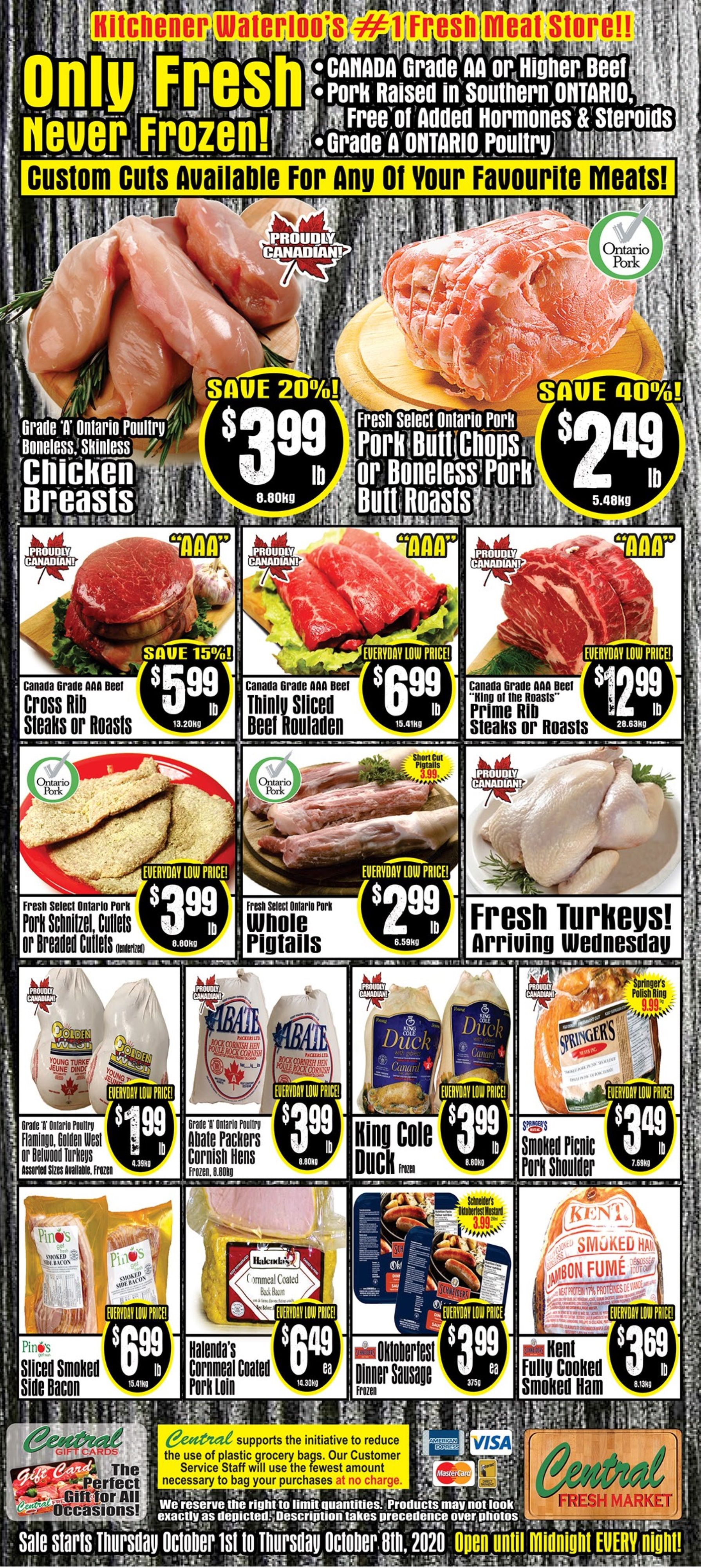 Central Fresh Market Flyer October 1 to 8