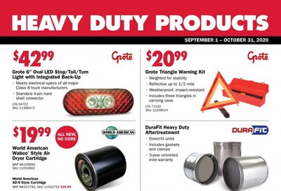 Carquest Weekly Ad Flyer September 1 to October 31
