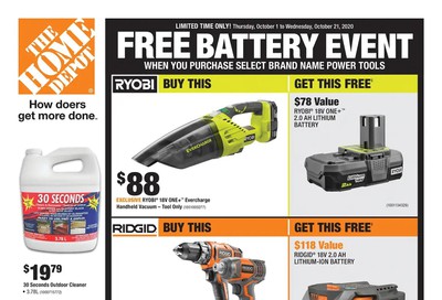 Home Depot (BC) Flyer October 1 to 7