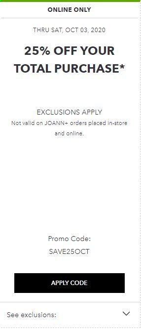 JOANN Weekly Ad Flyer October 1 to October 3