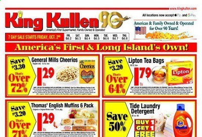 King Kullen Weekly Ad Flyer October 2 to October 8