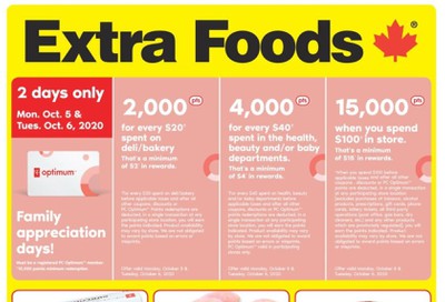 Extra Foods Flyer October 2 to 8