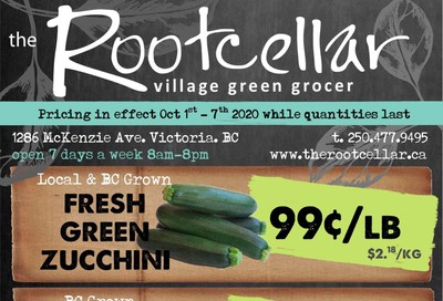 The Root Cellar Flyer October 1 to 7