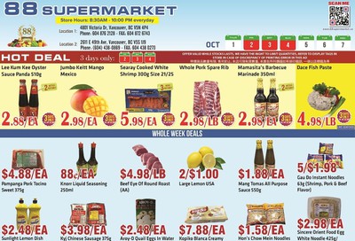 88 Supermarket Flyer October 1 to 7