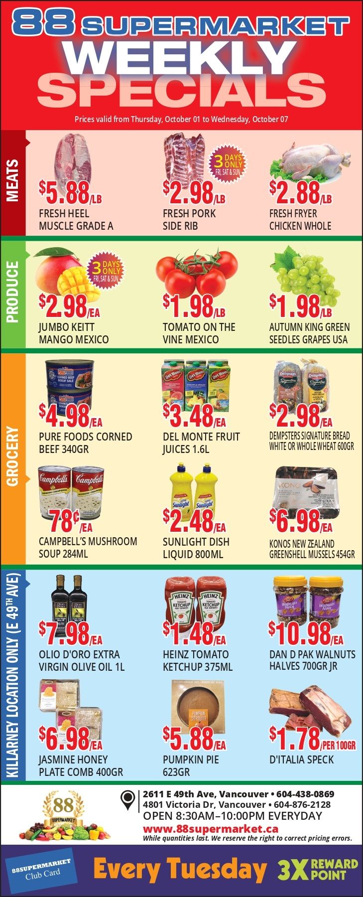 88 Supermarket Flyer October 1 to 7