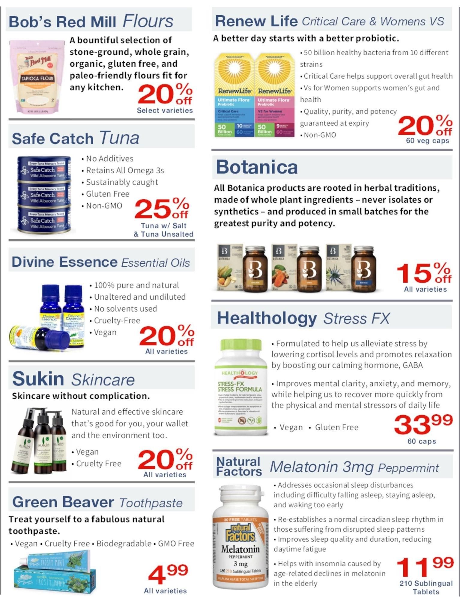 Noah's Natural Foods Flyer October 1 to 31