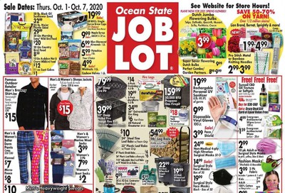 Ocean State Job Lot Weekly Ad Flyer October 1 to October 7