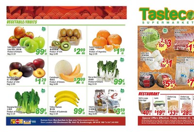 Tasteco Supermarket Flyer October 2 to 8