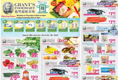 Grant's Food Mart Flyer October 2 to 8