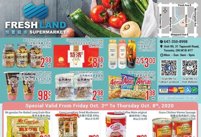 FreshLand Supermarket Flyer October 2 to 8