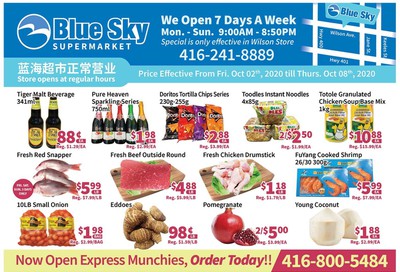 Blue Sky Supermarket (North York) Flyer October 2 to 8