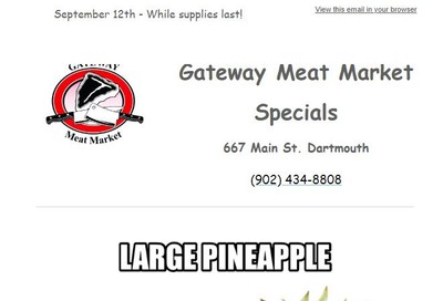 Gateway Meat Market Flyer September 12 to 18