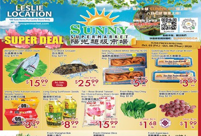 Sunny Supermarket (Leslie) Flyer October 2 to 8