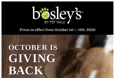 Bosley's by PetValu Flyer October 1 to 11