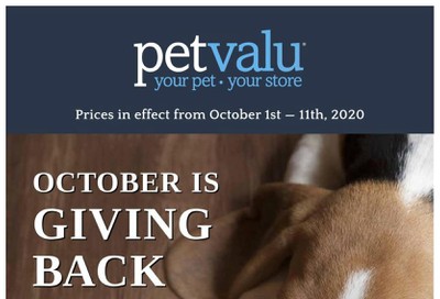 Pet Valu Flyer October 1 to 11