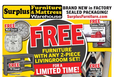 Surplus Furniture & Mattress Warehouse (Winnipeg) Flyer October 6 to 26