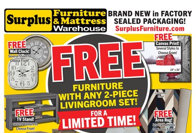 Surplus Furniture & Mattress Warehouse (Kitchener) Flyer October 6 to 26