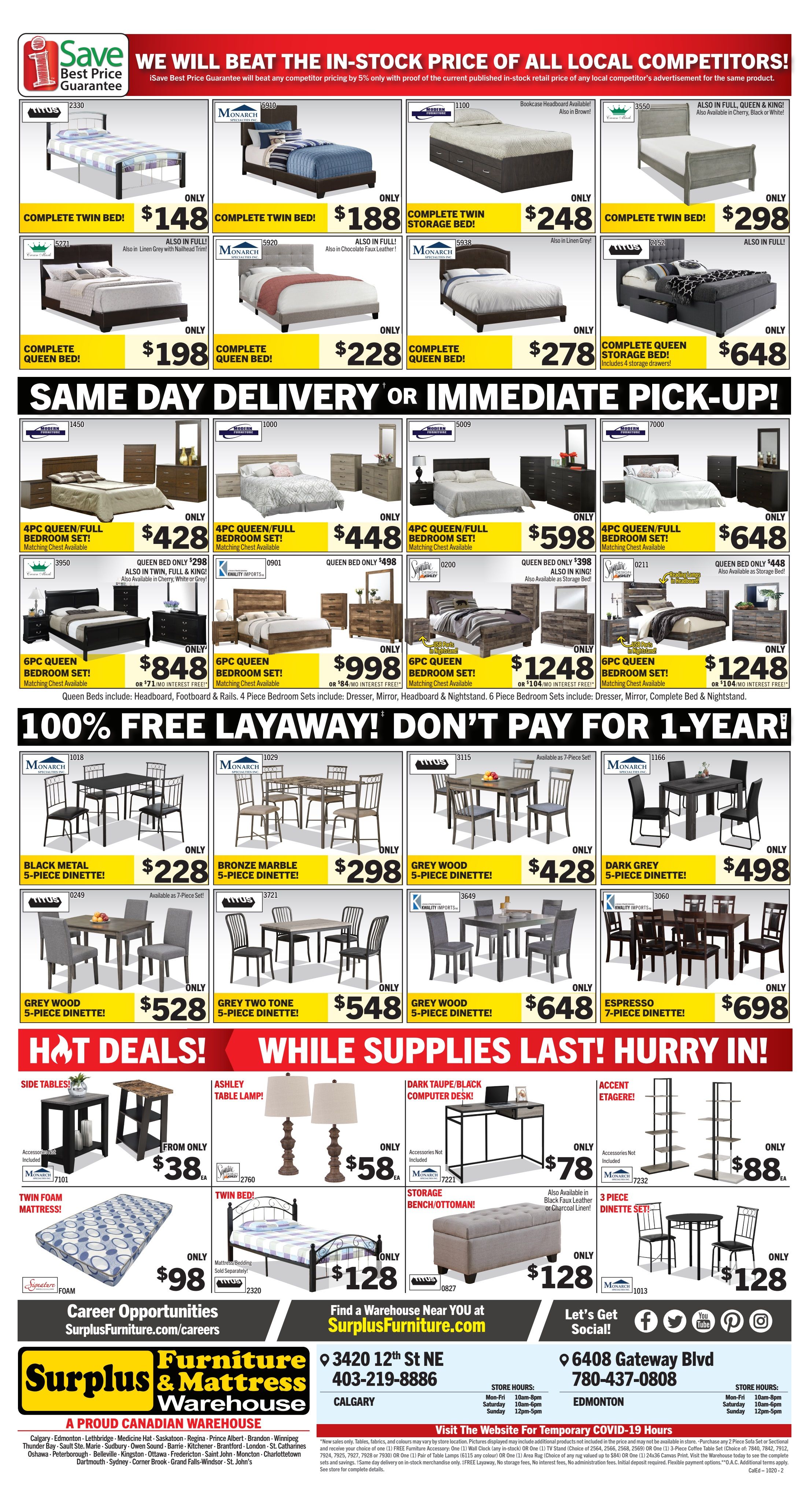 Surplus Furniture & Mattress Warehouse (Edmonton) Flyer October 6 to 26