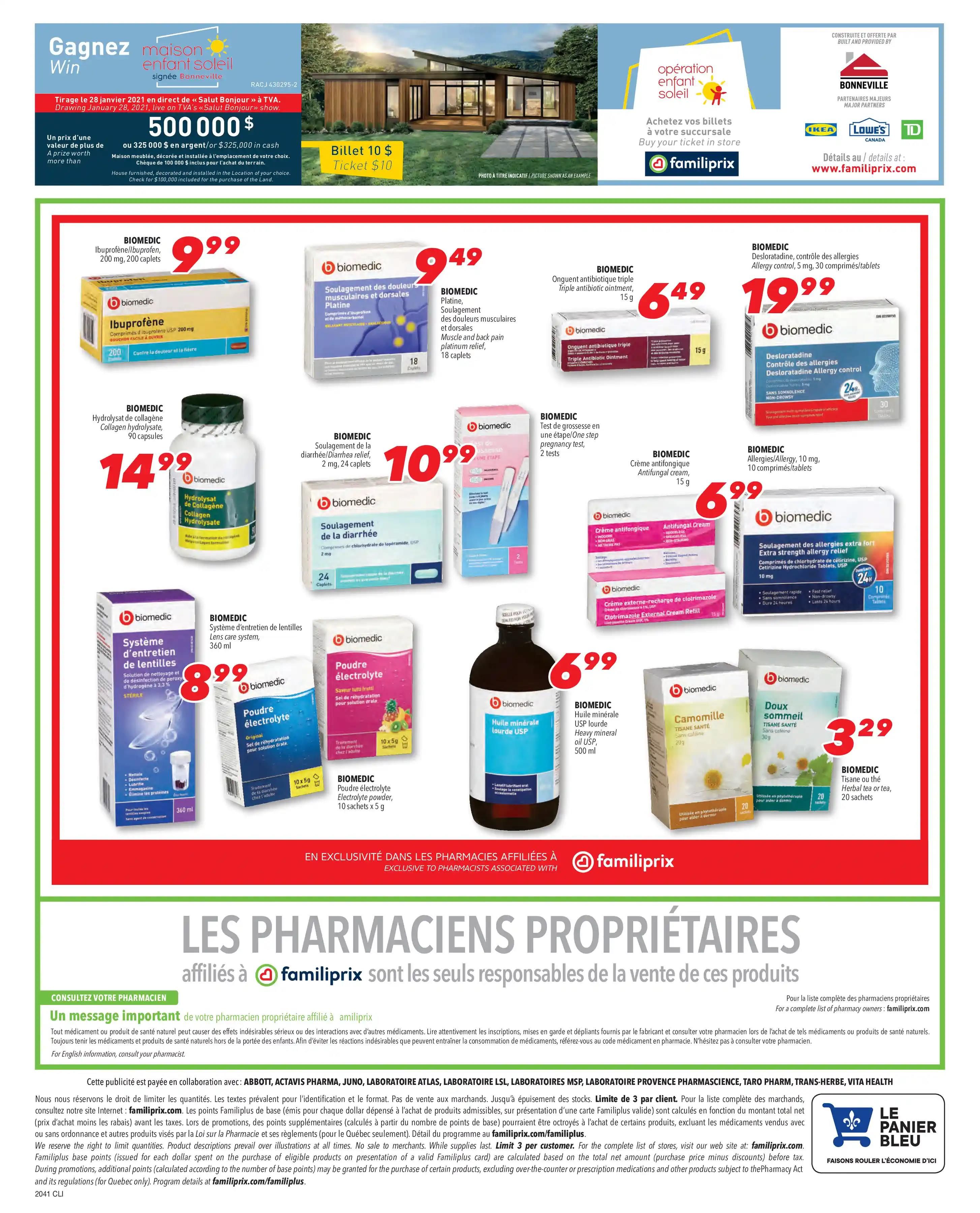 Familiprix Clinique Flyer October 8 to 14