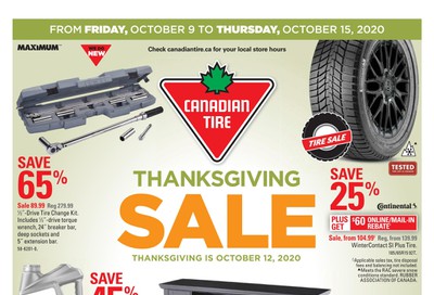 Canadian Tire (ON) Flyer October 9 to 15