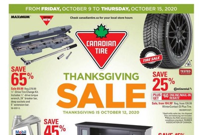 Canadian Tire (West) Flyer October 9 to 15