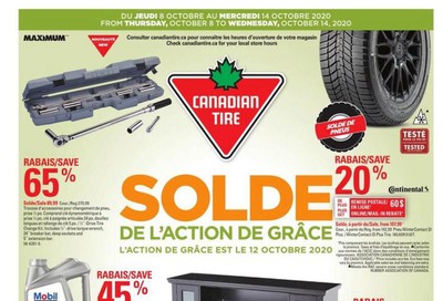 Canadian Tire (QC) Flyer October 8 to 14