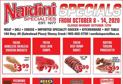 Nardini Specialties Flyer October 8 to 14