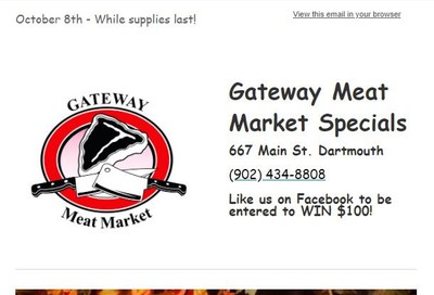 Gateway Meat Market Flyer October 8 to 14